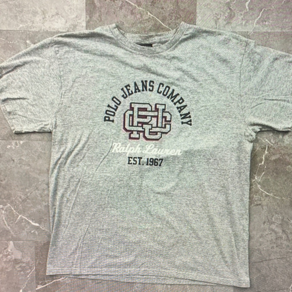 Ralph Lauren Gray Polo Jeans Graphic Tee